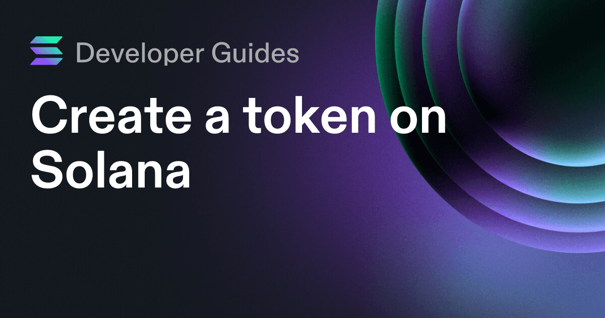 Create a token on Solana